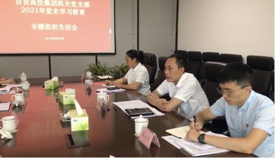 黃凱在黨史學(xué)習教育專題組織生活會上強調(diào)： 始終沿著正確方向創(chuàng)新引領(lǐng)開創(chuàng)公司兩化轉(zhuǎn)型和高質(zhì)量發(fā)展新局面